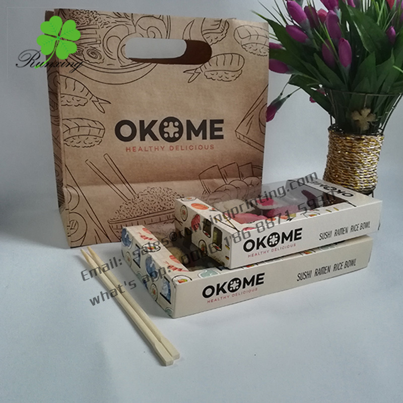 Disposable take out use UK sushi restaurant packaging