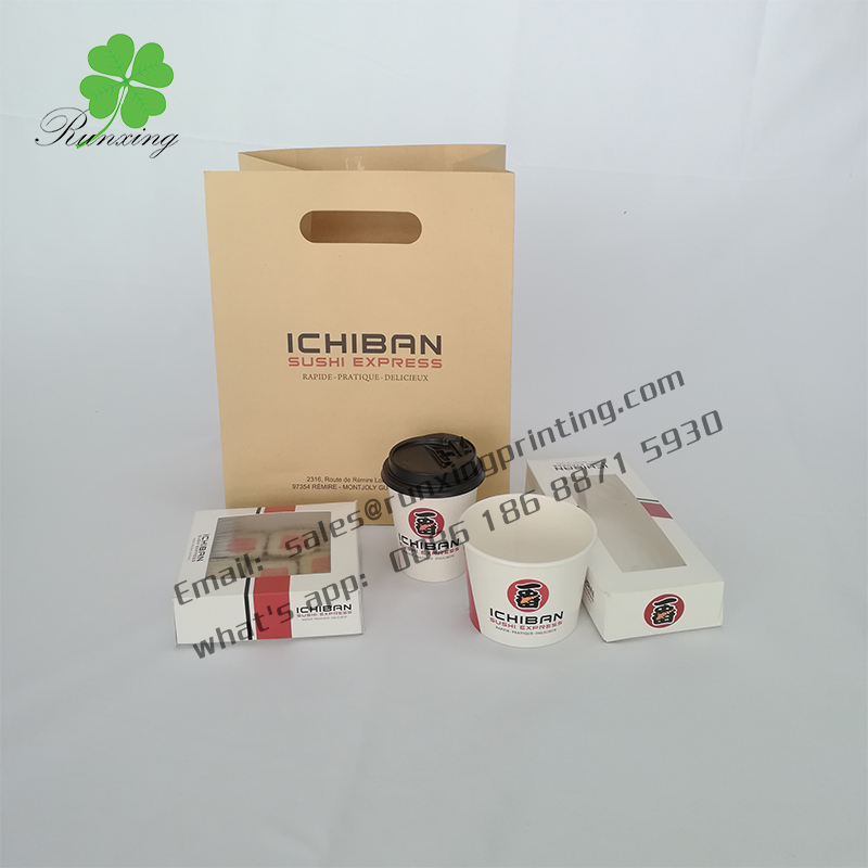 Custom printing paper package for sushi food and sushi restaurant