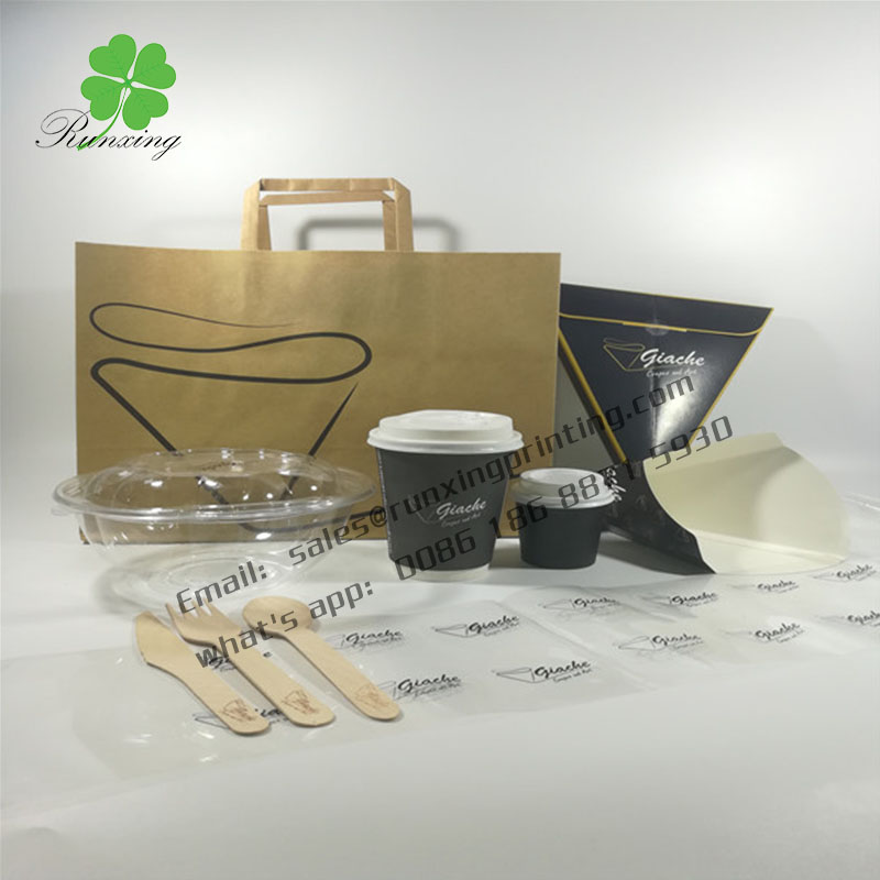 Take away fast food disposable custom paper package