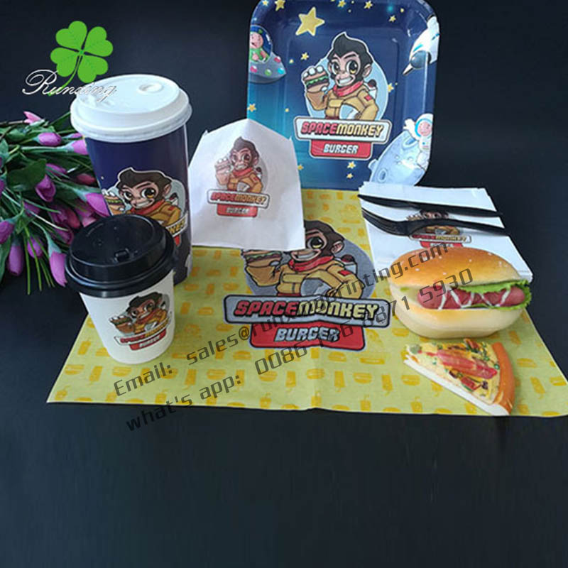 Custom logo Spacemonkey burger shop package