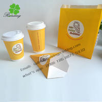 Custom yellow colour bubbles food cone packaging