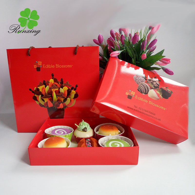 Red colour whole set sweet candy chocolate box and bag